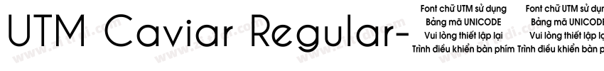 UTM Caviar Regular字体转换